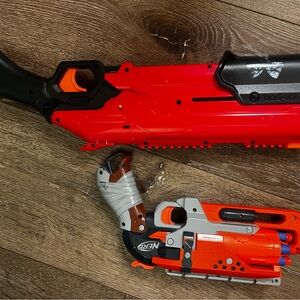 Nerf Red and Orange Action Figure Playset with Sleek Design